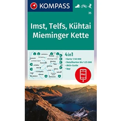 Abbildung von KOMPASS Wanderkarte 35 Imst, Telfs, Kühtai, Mieminger Kette 1:50.000: 3in1 Wanderkarte, mit Panorama, inklusive Karte zur offline Verwendung in der App. Fahrradfahren. Skitouren.