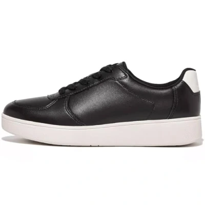 Abbildung von Fitflop Damen Rallye Leder Panel Sneaker, Schwarz, 38 EU