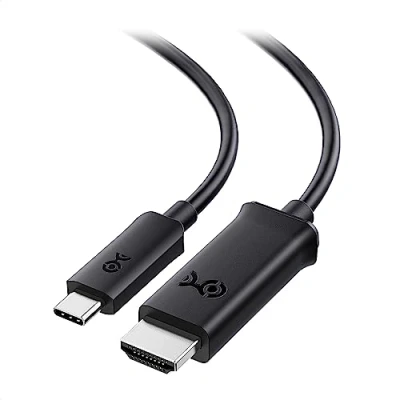 Abbildung von Cable Matters USB C auf HDMI Kabel (USB Kabel) 4K 60Hz in Schwarz 1,8m USBC, Thunderbolt 3, 4, 4 Port kompatibel für MacBook Pro, Dell XPS, HP Spectre, Surface Pro und mehr