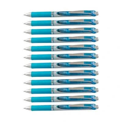 Abbildung von Pentel EnerGel XM BL77 Gelschreiber mit Druckmechanik, hellblau (12 Stück)