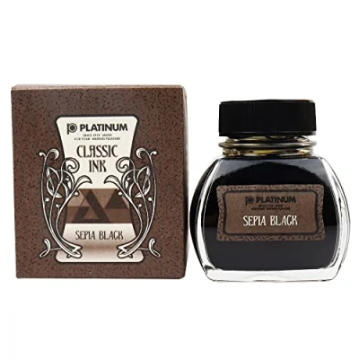 Abbildung von Platinum Tintenfass Dyestuff Classic Sepia Black Kostenlose Gravur