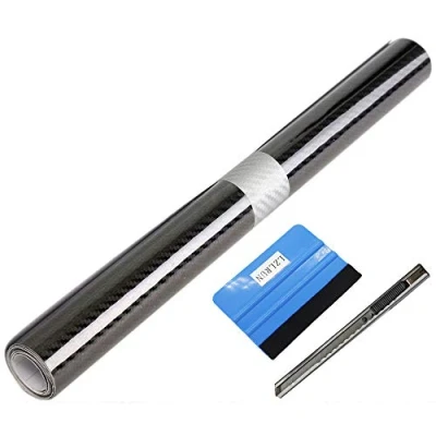 Abbildung von Carbon Folie 5D Struktur fühlbare 30 x 152 cm selbstklebend Carbonfolie Auto Klebe folieren (5D (30cm 150cm))