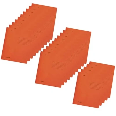 Abbildung von Original Falken 25er Pack Recycling Schnellhefter DIN A4 Intensivfarbe orange. Made in Germany Blauer Engel Hefter Papphefter Kartonschnellhefter Schulhefter Pappordner Mappe Schulordner