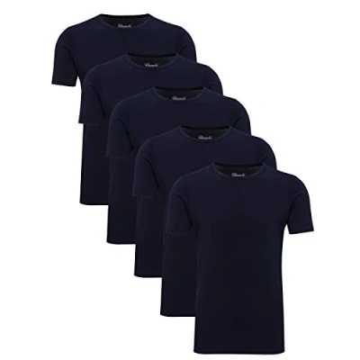 Abbildung von Yazubi 5er Pack Oversize Basic Shirts Herren T Shirt Tshirts Männer Blue Mythic Blau, (Dark Sapphire 194020), 3XL
