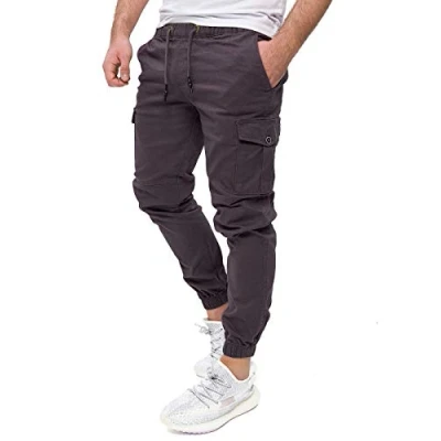Abbildung von PITTMAN Darius Cargohosen Für Männer Stretch Hose Herren Cargohose Slim Fit Baumwollhose, Grau (Nine Iron 193908), W28/L34