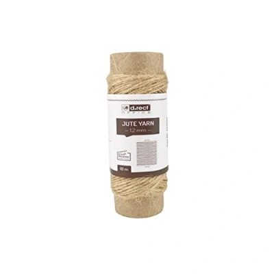 Abbildung von D.RECT 10m Jute Schnur Natur Braun Kordel Packschnur Geschenk Band Bastelschnur Dekokordel 1.2mm Dicke Für: Verpackung, DIY Kunst Handwerk, Floristik, Dekoration, 800197
