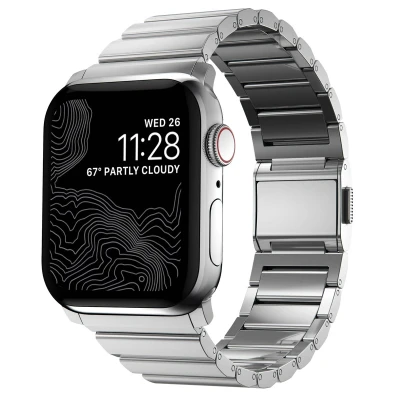 Abbildung von Nomad stainless steel Apple Watch 42mm / 44mm 45mm 49mm silber NM1A4HSXS0