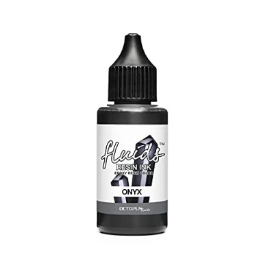 Abbildung von Octopus Fluids Resin Ink ONYX, Alcohol für Epoxidharz und UV Resin, Farbe, Harz Farbe schwarz, 30 ml