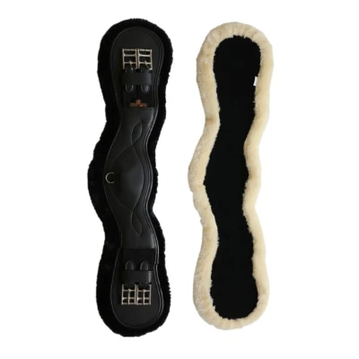 Abbildung von Kentucky Dressurgurt Sheepskin Anatomic Short Schwarz 75cm