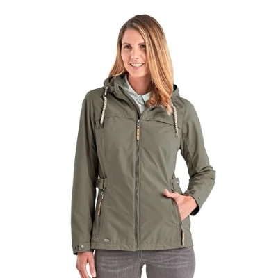 Abbildung von G.I.G.A. DX Damen Jamil Wmn Jckt Funktionsjacke Outdoorjacke mit abzippbarer Kapuze, dunkeloliv, 44 EU