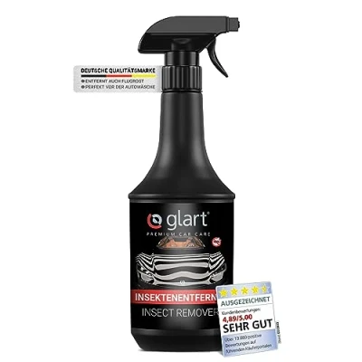 Abbildung von Glart Insektenentferner Auto Premium Flugrostentferner für Scheinwerfer, Lack &amp; Windschutzscheibe 100% Sauberkeit Professioneller Insekten Entferner 1000ml