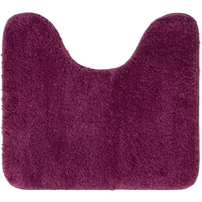 Abbildung von Brandsseller WC Vorleger 45x50 cm mit Ausschnitt aus weichem Mikrofaserstoff rutschfeste Badteppichmatte für Toilette Lila