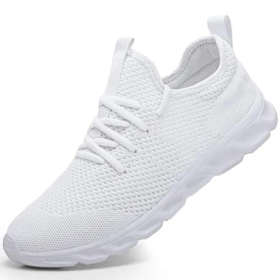 Abbildung von Damyuan Herren Laufschuhe Turnschuhe Sportschuhe Running Sneaker Freizeit Straßenlaufschuhe Fashion Leichtgewichts Atmungsaktiv Walkingschuhe Outdoor Fitness Jogging Sportsschuhe Weiß 46 EU