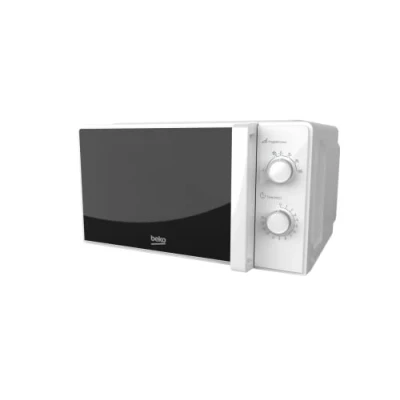 Abbildung von Beko MOC20100WFB Mikrowelle Solo 20 Liter, 700 W, Timer max. 30 min, 5 Stufen, Auftau und Aufwärmfunktionen, Einstellung mit Drehknopf, Endanzeige, Drehteller 24,5 cm Durchmesser, Weiß