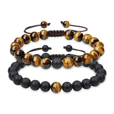 Abbildung von COAI Geschenkideen Partnerarmbänder Freundschaftsarmbänder Assorted Bracelets aus Türkis und Matt Onyx