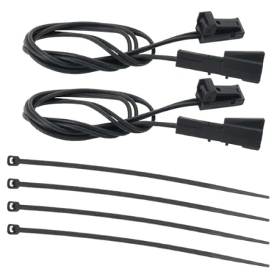 Abbildung von OTOTEC 2 Stück poliger Stecker auf Buchse Automodifikations Und Reparaturstecker Kabelbaumlänge 40 cm mit Kabelbinder 4B0971832 4E0972575 907650.02 Kompatibel Volkswagen