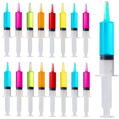 Abbildung von THE TWIDDLERS 25 Jello Shot Spritzen mit Kappen (XL 60ml) Für Wackelpudding &amp; Jelly Shots Geburtstage, Neujahr Lustig Partys Auslaufsicher Wiederverwendbar Plastik