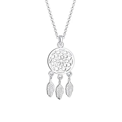 Abbildung von Elli Dreamcatcher BOHO Halskette, Damen, Größe: 45, Silberfarben