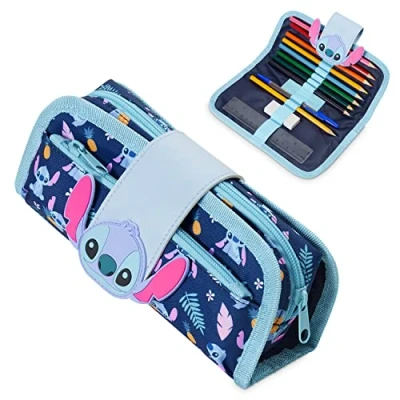 Abbildung von Disney Federmäppchen Mädchen Stitch, Federtasche Gefüllt