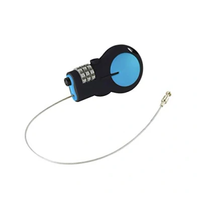 Abbildung von Lewis N Clarks Retractable Cable Lock Gepäckschloss, Schwarz