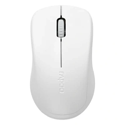 Abbildung von Rapoo 1680 Silent kabellose Maus wireless Mouse 2.4 GHz Computermaus 1000 DPI Sensor 12 Monate Batterielaufzeit ergonomisch für PC &amp; Mac weiß