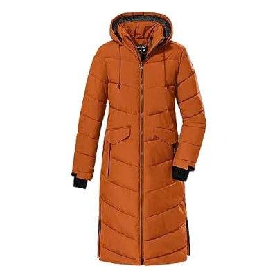 Abbildung von killtec Damen Wintermantel/Mantel in Daunenoptik mit Kapuze KOW 62 WMN QLTD CT, dark curry, 40, 38642 000
