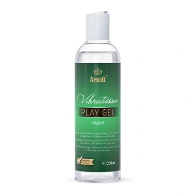 Abbildung von Vibratissimo Play Gel vegan 250 ml I Gleitmittel ohne tierische Inhaltsstoffe Wasserbasierte Gleitgele Lubricant für Silikon Toys &amp; Latexkondome geeignet water based lubrication
