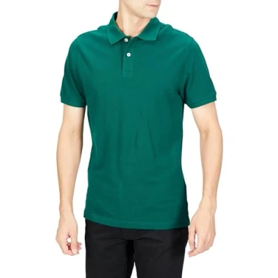 Abbildung von Amazon Essentials Herren Piqué Poloshirt aus Baumwolle, Schmale Passform, Khakigrün, S