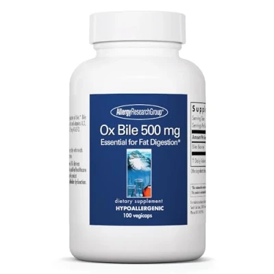 Abbildung von Allergy Research Ox Bile (Ochsengalle) 100 veg. Kapseln