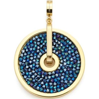 Abbildung von JEWELS BY LEONARDO Anhänger Clip &amp; Mix Blanca, Ketten aus goldfarbenem Edelstahl, irisierende Glaskristalle in Dunkelblau und Schwarz, Schmuck Geschenk für Frauen, 024371