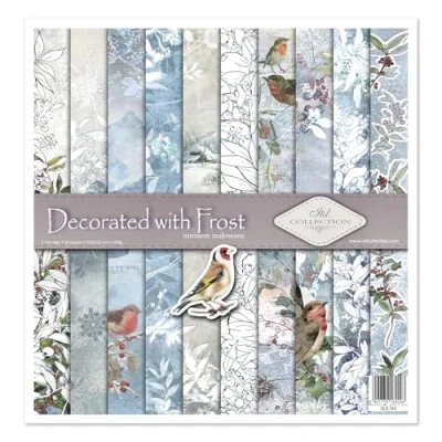 Abbildung von ITD Collection Scrapbooking Paket 12x12 inches, Papier, Dekorpapier, Decoupage, Kartenherstellung, Papiergröße 310x320 mm (SLS043) 10 Blatt + 1, Decorated with frost