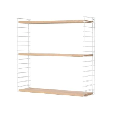 Abbildung von Tomado Zeitloses und modulares Wandregal, holz, Wood/White, 70x21x68 cm
