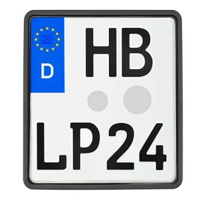 Abbildung von kennzeichenhalter Motorrad 180x200 schwarz Nummernschildhalterung 180 x 200 Kennzeichenhalterung Kennzeichenverstärker Kennzeichen Halter mit Befestigungsmaterial