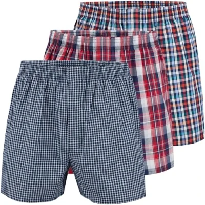 Abbildung von City Life 3er Pack Herren Boxershorts Shorts Boxer Webboxer Sparpack S 4XL, Farbe:Design 03, Grösse:3XL