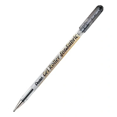 Abbildung von Pentel BN15 A Gel Tintenroller für Textilien, Kugeldurchmesser 1,0 mm Strichstärke 0,5 mm, 12 Stück, schwarz