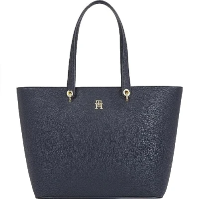 Abbildung von Tommy Hilfiger Emblem TOTE Shopping Bag, Damen, Größe: One Size, Space blue