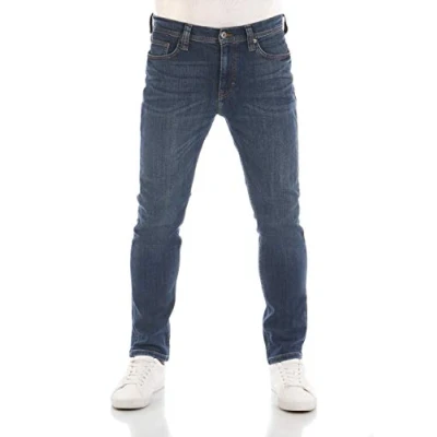 Abbildung von MUSTANG Jeans Herren Stretch Slim Fit Vegas Jeanshose Hose Denim, Größe:33W / 34L, Farbvariante:Denim Blue (5000 883)