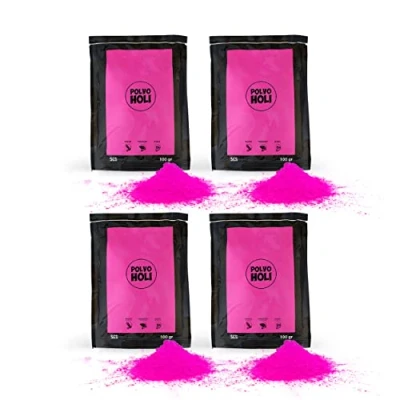 Abbildung von POLVO HOLI Babyparty Paket, 4 Beutel à 100 g verrät das Geschlecht des Babys. (Rosa)