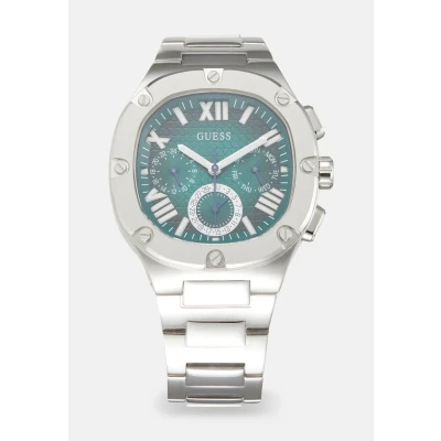 Abbildung von Guess Headline Uhr silvercoloured, Herren, Größe: One Size, Silver/coloured