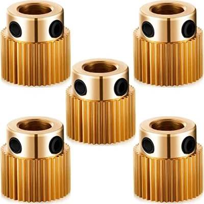 Abbildung von MMOBIEL 5 Stück 40 Zähne Messing Extruder Antriebszahnrad kompatibel mit Creality 3D Printer Ender 3 V2/ 3/ Pro/Ender 5/ CR 10/10S 20/20 Pro