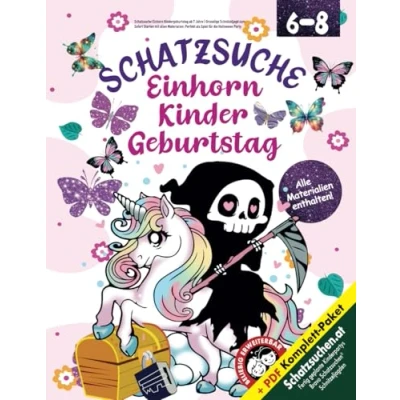 Abbildung von Schatzsuche Einhorn Kindergeburtstag ab 7 Jahre: Gruselige Schnitzeljagd zum Sofort Starten mit allen Materialien. Perfekt als Spiel für die Halloween Party. (Bravo Schatzsuche)