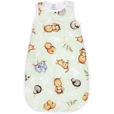 Abbildung von TupTam Schlafsack Baby 2.5 TOG OEKO TEX Ganzjahresschlafsack Kinder mit Seitlichem Reißverschluss, Ärmellos, Farbe: Afrikanische Tiere, Größe: 68 74