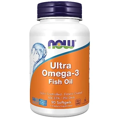 Abbildung von Now Foods, Ultra Omega 3 (EPA und DHA), 90 Kapseln, Laborgeprüft, Glutenfrei, Ohne Gentechnik