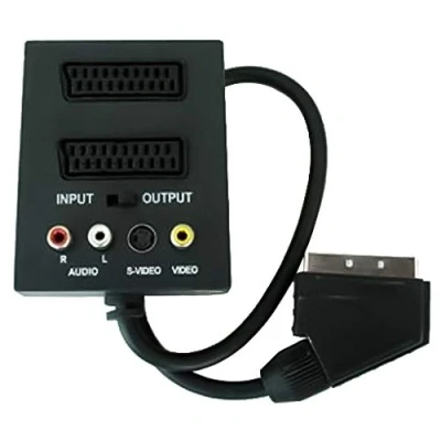 Abbildung von PremiumCord Adapter Scart/m 2Xcart + 3xCinch mit in/Out Schalter