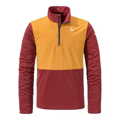 Abbildung von Schöffel Herren Jersey Style Salza MNS, schnelltrocknendes Radtrikot mit Rückentasche, wärmendes MTB Jersey, Funktionsshirt integriertem Brillentuch, masala, 50