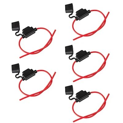 Abbildung von ECENCE 5x Sicherungshalter KFZ LKW Motorrad Boot Sicherungs Halter PKW 14AWG max.30A Flachsicherung für Auto Wohnmobil Camper