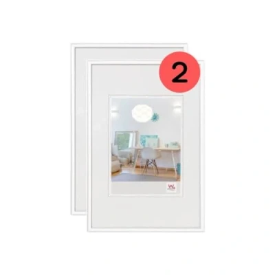 Abbildung von walther design KV520W3 New Lifestyle Kunststoff Bilderrahmen 15x20 cm, weiss, 3er Pack