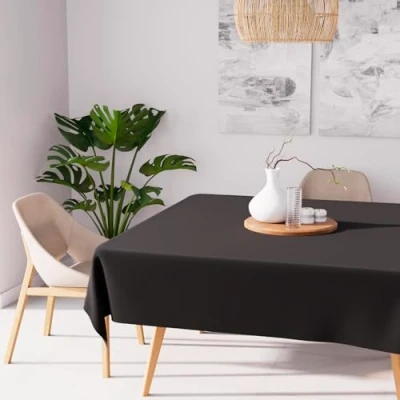 Abbildung von Soleil d&#039;ocre Tischdecke, Polyester, Schwarz, 140 x cm