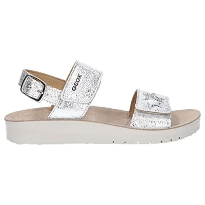 Abbildung von Geox Mädchen J Sandal Costarei Gi Sandalen,Silber,36 EU
