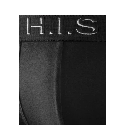 Abbildung von H.I.S Hipster, (Packung, 5 St.), knapp sitzende Boxershorts am Webbund mit Logoschriftzug 3D Effekt